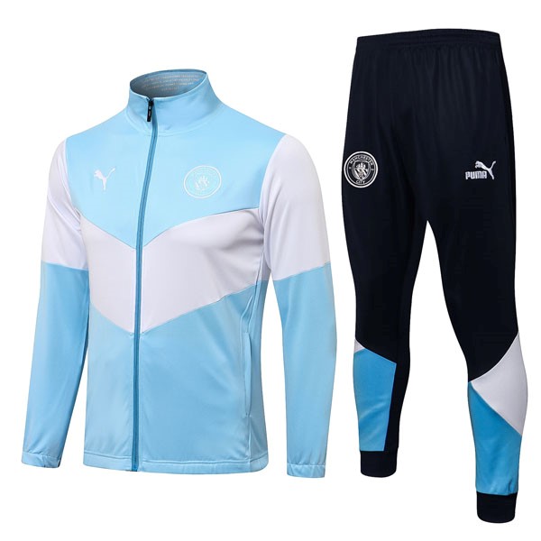 Trainingsanzug Manchester City 2022 Blau Weiß